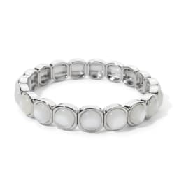 2024 New Design 10mm Enamel Bangle For WOMEN Gold Color Crystal Charm Elastic Bracelets Hand Accessory