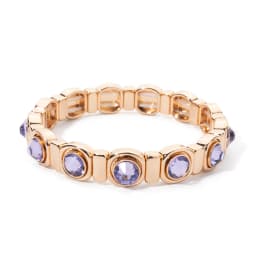 2024 New Design 10mm Enamel Bangle For WOMEN Gold Color Crystal Charm Elastic Bracelets Hand Accessory