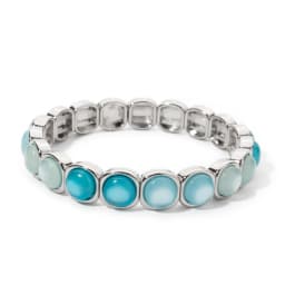 2024 New Design 10mm Enamel Bangle For WOMEN Gold Color Crystal Charm Elastic Bracelets Hand Accessory