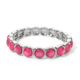 2024 New Design 10mm Enamel Bangle For WOMEN Gold Color Crystal Charm Elastic Bracelets Hand Accessory
