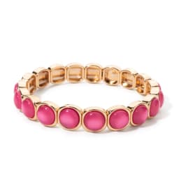 2024 New Design 10mm Enamel Bangle For WOMEN Gold Color Crystal Charm Elastic Bracelets Hand Accessory