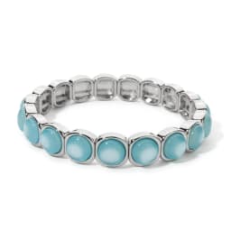 2024 New Design 10mm Enamel Bangle For WOMEN Gold Color Crystal Charm Elastic Bracelets Hand Accessory