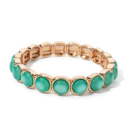 2024 New Design 10mm Enamel Bangle For WOMEN Gold Color Crystal Charm Elastic Bracelets Hand Accessory