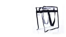 2Pcs Clear Tote Bags Large Capacity Transparent Shoulder Bag with Zipper Flexible Clear Lunch Bag Multipurpose Transparent Totes