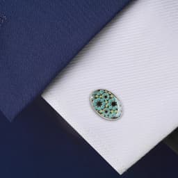 SAVOSHI Oval Enamel Pattern Cufflinks For Mens French Shirt Fashion Gift Cuff Buttons Newest Style Jewelry Drop Shipping