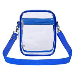 Transparent Crossbody Bag PVC clear Concert Sports One Shoulder Bag Messenger Bag with Adjustable Zipper