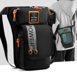 Men Leg Drop Bag Fanny Waist Pack for Motorcycle Rider Travel Military Nylon Male Crossbody Shoulder Belt Hip Bum Thigh Bags