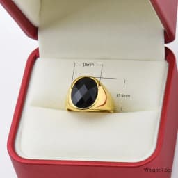 R3326 1pc Minimalist Men's/Women Gem style Wedding Titanium steel Golden ring,Fashion Men's 316LStainless steel Rings Party Tr