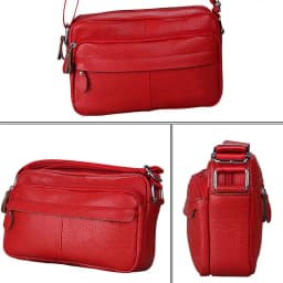 Genuine Cow Leather Women Handbags Single Shoulder Bag Zipper Messenger Bags Soft Phone Pocket High Quality Crossbody Female Bag