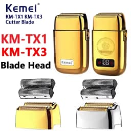 For Kemei Professional Replacement Foil and Cutter Blades Set Suitable For Kemei TX1 Shaver Original Electric Shavers Blades