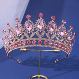 Luxury Gold Color Crystal Pearls Bridal Tiaras Crown Rhinestone Pageant Diadem Headbands Wedding Hair Accesspries