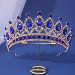 Luxury Gold Color Crystal Pearls Bridal Tiaras Crown Rhinestone Pageant Diadem Headbands Wedding Hair Accesspries