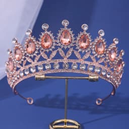 Luxury Gold Color Crystal Pearls Bridal Tiaras Crown Rhinestone Pageant Diadem Headbands Wedding Hair Accesspries