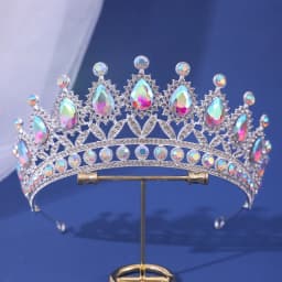 Luxury Gold Color Crystal Pearls Bridal Tiaras Crown Rhinestone Pageant Diadem Headbands Wedding Hair Accesspries