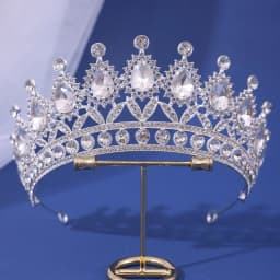 Luxury Gold Color Crystal Pearls Bridal Tiaras Crown Rhinestone Pageant Diadem Headbands Wedding Hair Accesspries
