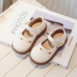 Children's Leather Shoes Spring Autumn Versatile Kids Mary Jane Shoes Fashion Embroidered Flower Causal Princess Shoes for Girls