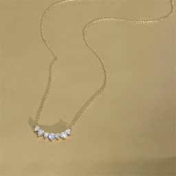 925 Sterling Silver Plated 18K Gold Geometric CZ Pendant Necklace For Women Wedding Party Fine Jewelry Gift