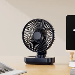 Portable Table Fan Type-c Rechargeable 4 Speeds Desk USB Cooling Fan Wireless Oscillating Wall Hanging Fan 90° Degrees Adjust
