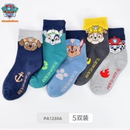 5Pairs Genuine Paw Patrol Baby Socks Cotton Spring Autumn Cartoon Animal Children's Sock Girls Boys Toddler Kids Socks Age 2-8Y