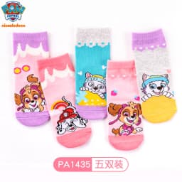 5Pairs Genuine Paw Patrol Baby Socks Cotton Spring Autumn Cartoon Animal Children's Sock Girls Boys Toddler Kids Socks Age 2-8Y
