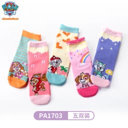 5Pairs Genuine Paw Patrol Baby Socks Cotton Spring Autumn Cartoon Animal Children's Sock Girls Boys Toddler Kids Socks Age 2-8Y