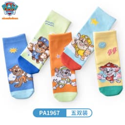 5Pairs Genuine Paw Patrol Baby Socks Cotton Spring Autumn Cartoon Animal Children's Sock Girls Boys Toddler Kids Socks Age 2-8Y