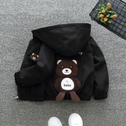 New Rabbit Girls Jacket Spring Autumn Hooded Zipper Baby Windbreaker Coat Birthday Gifts Children's Clothing 1 2 3 4 5 6 Years