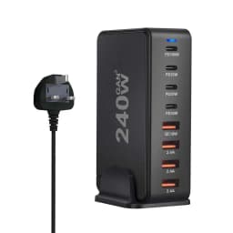 268W 240W Desktop GaN Quick PD Charger 8 Ports USB Type C USA EU AUS UK Plug Adapter Mobile Phone Laptop PC Charging Dock Stand