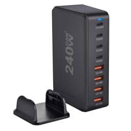 268W 240W Desktop GaN Quick PD Charger 8 Ports USB Type C USA EU AUS UK Plug Adapter Mobile Phone Laptop PC Charging Dock Stand