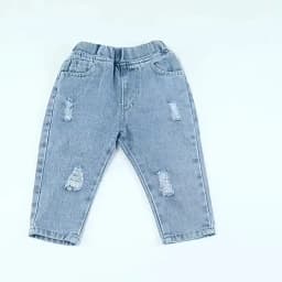 0-6 Year Old Boys Jeans Infant Set Children Girls Denim Ripped Jeans Korean Fashion Kids Trousers Toddler Casual Loose Pants