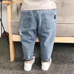 0-6 Year Old Boys Jeans Infant Set Children Girls Denim Ripped Jeans Korean Fashion Kids Trousers Toddler Casual Loose Pants