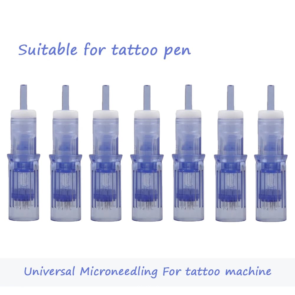 10Pcs Universal Microneedling Derma Needles Cartridge Special Designed For Tattoo Pen 12/36/42 Pins All Rotary Machines Can Fit