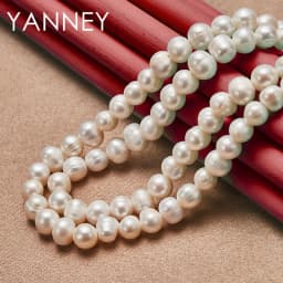 New 925 Sterling Silver Temperament 18 Inches Pearl Necklace For Women Wife Fashion Charm Gift Jewelry Wedding Party