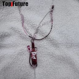 Women Men Harajuku Gothic Lolita Cosplay Punk Syringe necklace Subculture Spice Y2K Girl Collar bloody choker chokers Turques