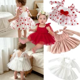 0-2 Year Old Baby Dress Summer New Newborn Centennial Birthday Party Girl Princess Dress Sleeveless Mesh Romper Dress