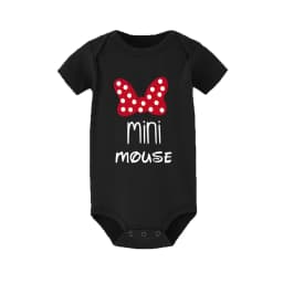 Mom and Kids Matching Tees for Summer MAMA and MINI Mouse Letter Print Short Sleeve Tops Stylish Family Matching T-shirts