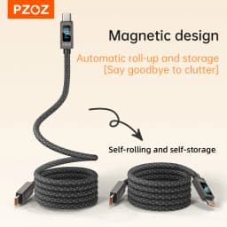 PZOZ For usb c to type c lightning magnetic cable Fast Charging iPhone iPad MacBook Charger mobile phone cables organizer bag