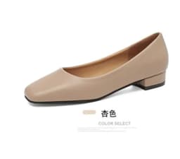 New Flat Women Loafers Simple Low Heels Office Work Casual Shoes Slip on Flat Footwear Ladies Square Toe Shoes Work Shoes