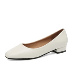 New Flat Women Loafers Simple Low Heels Office Work Casual Shoes Slip on Flat Footwear Ladies Square Toe Shoes Work Shoes