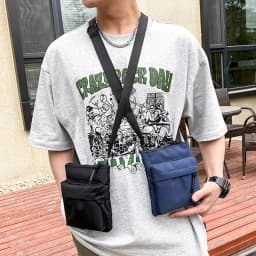 Women Men Nylon Shoulder Bag Fashion Leisure Solid Color Waterproof Cross-body Bag Messenger Bags Outdoor Sports Cellphone Pouch