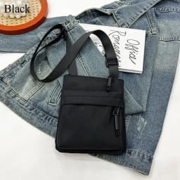 Women Men Nylon Shoulder Bag Fashion Leisure Solid Color Waterproof Cross-body Bag Messenger Bags Outdoor Sports Cellphone Pouch