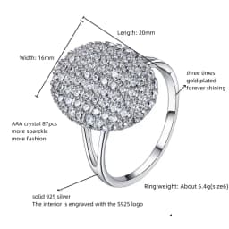 Authentic S925 sterling silver set with diamond Twilight Breaking Dawn Bella engagement wedding ring Fashion jewelry gift