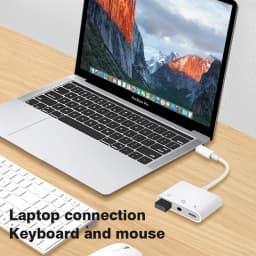 Byscoon 3 IN 1 Type C to USB 3.0 PD Fast Charge Data Transmission 3.5mm OTG Adapter Converter for iPhone 15 Headset Samsung