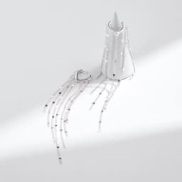 MODIAN 925 Sterling Silver Sparkling Long Tassel Hoop Earrings Trendy Party Luxury Buckle Earrings For Women Fine Jewelry Gifts