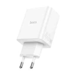 HOCO C126A PD40W Dual USB C Fast Charging Adapter For iPhone 17/16/15 Pro Max PD QC3.0 Wall Travel Phone Charger For Samsung S23