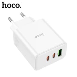 HOCO C126A PD40W Dual USB C Fast Charging Adapter For iPhone 17/16/15 Pro Max PD QC3.0 Wall Travel Phone Charger For Samsung S23