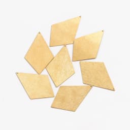 6pcs original brass single hole brushed solid flat rhombus pieces are used to make charming earring necklace pendant components