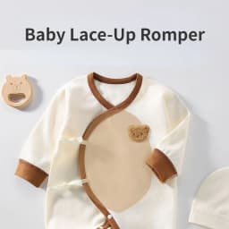 Somenie Newborn Jumpsuit Clothing Set with Hat Boys Girls 100% Cotton Baby Romper 0-3M Long Sleeved Babe Pajamas