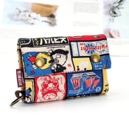 Handmade Three Fold Fabric Wallet Women Men Simple Short Zipper Purses for Teens Personality Multi-function Key Bag Card Holder