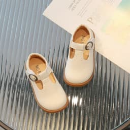 Spring Autumn Boy Leather Shoe Fashion Vintage Girls' Flat Shoes T-strap Children School Mary Janes Soft Soled Kids Single Shoes